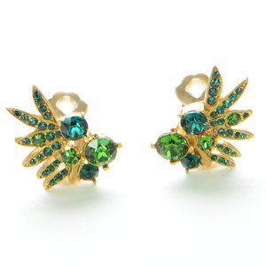 Oscar De La Renta Crystal Clip-on Earrings